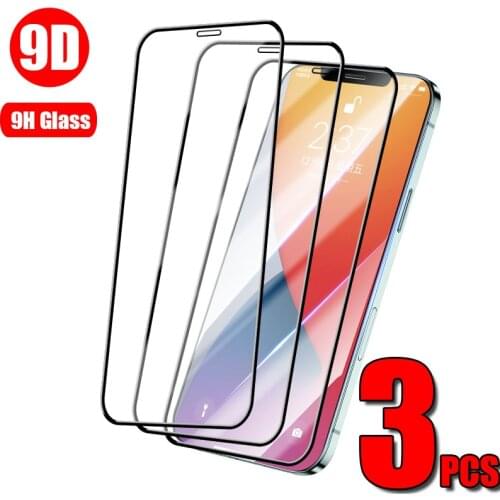 3Pcs Protective Glass For iPhone 11 12 Pro Max Mini Screen Protector For iPhone XR 7 8 Plus X XS MAX 6 6s 5 5S SE 2020 Glass