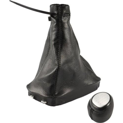 6 Speed Gear Shift Knob Lever Leather Gear Shift Knob Head Stick Replacement for SAAB 9-3 2003-2012 55566206 55353898