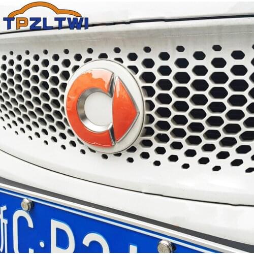 Car Front Rear Logo Sticker 3D Stickers Decals Modified Exterior Decoration For Smart Fortwo Forfour 451 453 Auto Accessories