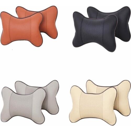 Car PU Breathable Mesh Headrest for Ford Focus Fusion Escort Kuga Ecosport Fiesta Falcon Mondeo Taurus MUSTANG