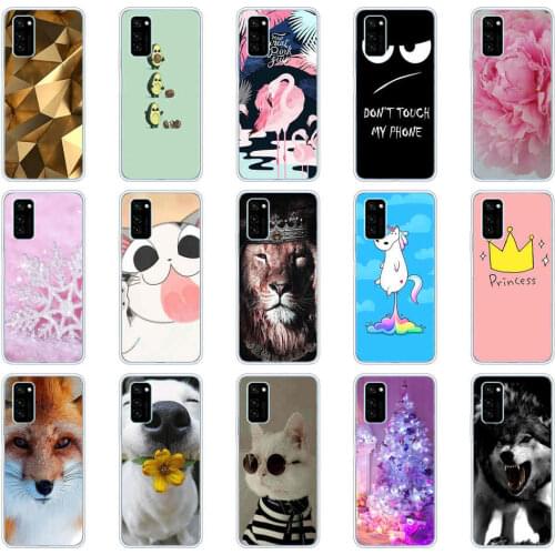 Case for Huawei Honor View 30 V30 PRO Case TPU Funda Soft Silicon Cover For Honor View 30 PRO V30 bumper Capa case flower