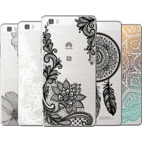 Sexy Floral Lace Mandala Case Cover For Coque Huawei P8 P9 P10 P20 P30 Lite Plus Mate 10 Pro Y5 Y6 II Y3 Y7 2017 Honor 9 6X 7X