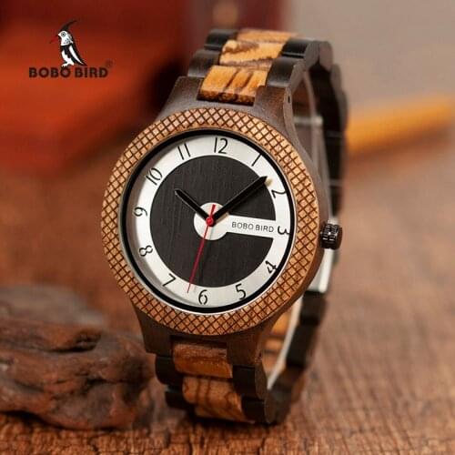 BOBO BIRD Wood Handmade Watch Men Relogio Masculino Japan Movement Quartz Watches Engraved Great Gift for Male erkek kol saati