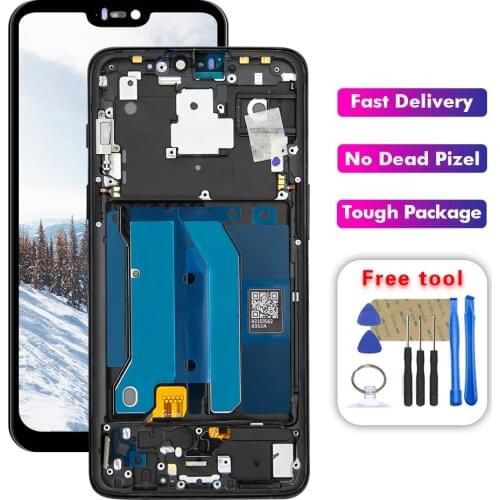 For Oneplus 6 1+6 Digitizer Touch Screen Lcd Display With Frame Replacement for 1+6 A6000 A6003