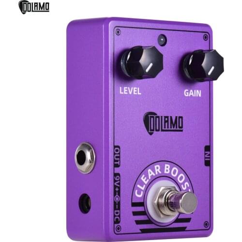 Dolamo D-6 Clear Boost Guitar Effect Pedal Purple Guitar Pedal Boost Effects True Bypass for Electric Guitar Accessories