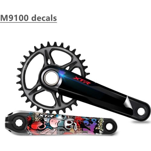Mountain Bike MTB XTR M9100 Crank Sticker Tooth plate crankset protection DIY decals Cycling Decoration Accessories
