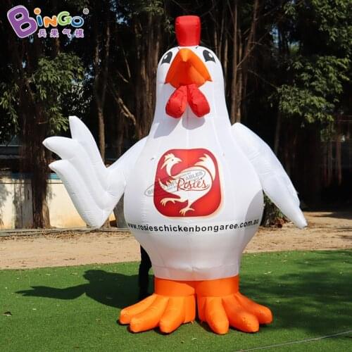 Customized 3 Meters Tall Promotion Supplies Giant Inflatable Rooster Cock for Restaurant Decoration Toys BG-C0490