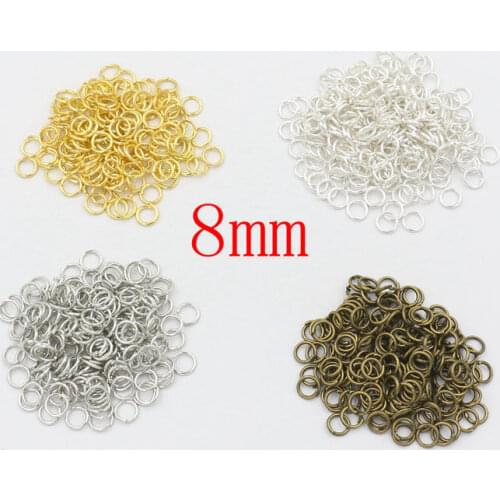 100pcs Antique Bronze/Gold Silver Jump Rings Split Rings Jewelry Findings Jewelry DIY 8mm