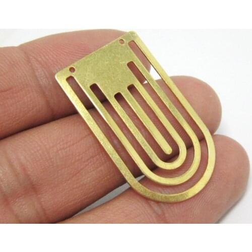 12pcs Brass charm connector 35x20mm D shape raw brass earrings pendant Geometric findings R1289