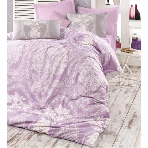 Madame Lili 100 Cotton Double Duvet cover set Lilac