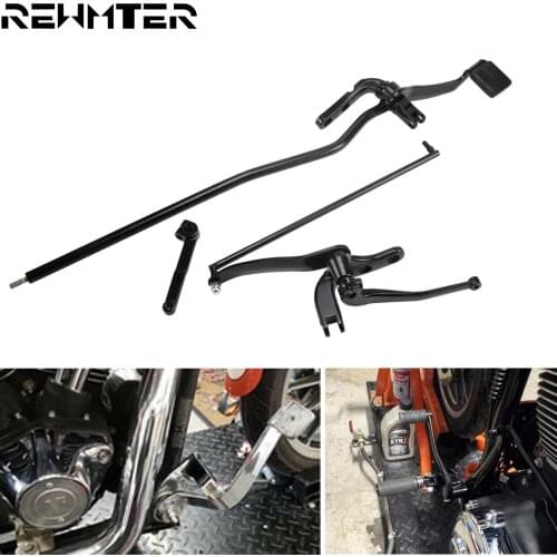 Motorcycle Black Forward Controls Complete Kit Levers Linkages Set For Harley Dyna Low Rider FXDL Fat Bob FXDF Street Bob FXDB
