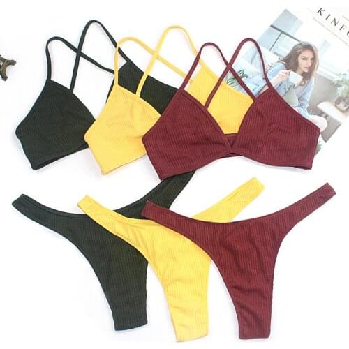 Underwear Sexy Lingerie Set Cotton Thin Sleep underwear Push Up Bra Set beauty back Women Bras Panties Set Comfort Rib Knitted