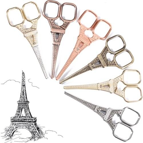 Practical Iron Tower Scissors European Retro Cross Stitch Tailor Scissor Stainless Steel Handicraft DIY Sewing Cutting Tool
