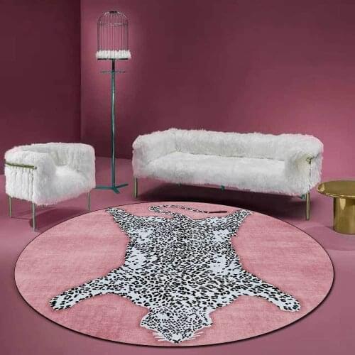 Pink Cute Tiger skin 3D Print Round Carpets for Kids Room Game Floor Mat/Rug Cartoon Animals Series Carpet Child Play Area Rugs