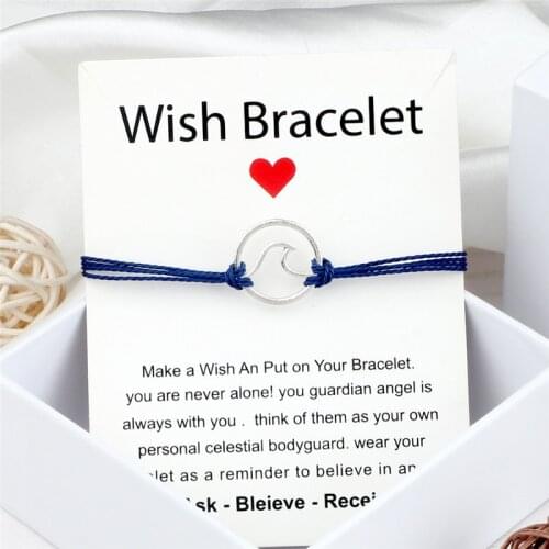 Silver Waves Handmade Bracelet&Bangle Multiple Colour Taiwan Wax Line Adjustable Bracelets For Women/Men Jewelry Friendship Gift