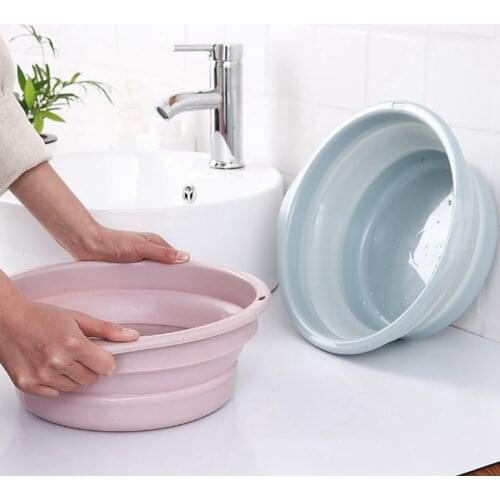 4 Size Multi-purpose Folding Wash Basin Portable Lightweight Hanging Collapsible Dish Travel Hiking Camping Picnic Cleaning Tool