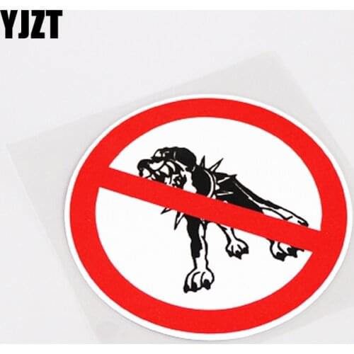 YJZT 11.7CM*11.7CM Personality High-quality ROTTWEILER Prohibit Car Sticker Decal PVC 13-1015