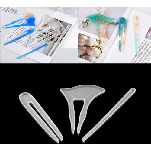 1Pcs Classical Style Hair Clip UV Epoxy Resin Mold Headwear Accessories Silica Mold For DIY Craft Jewelry Making Mold Tools