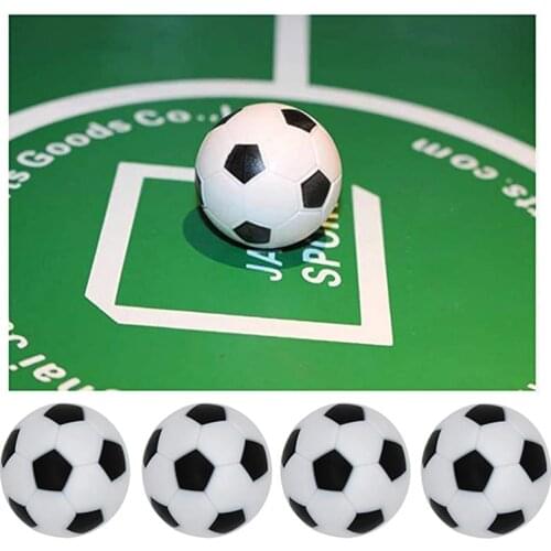 10Pcs 36mm Resin Small Soccer Ball Mini Table Soccer Football Indoor Entertainment Tabletop Game Black White Socer Ball Kid Gift