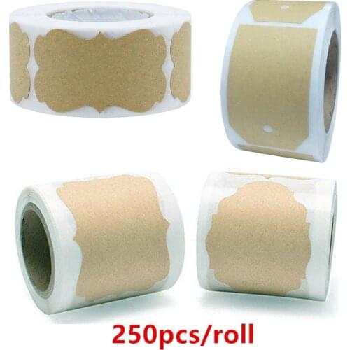 250pcs/roll Assorting Blank Journal Stickers Writing Labeling Container Jars Glass Bottle Classifing Mark DIY Present Sticker
