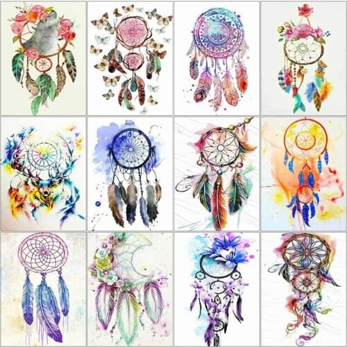 5D DIY Diamond Embroidery Dreamcatcher Full Square Round Diamond Painting Scenery Mosaic Cross Stitch Art Home Decoration