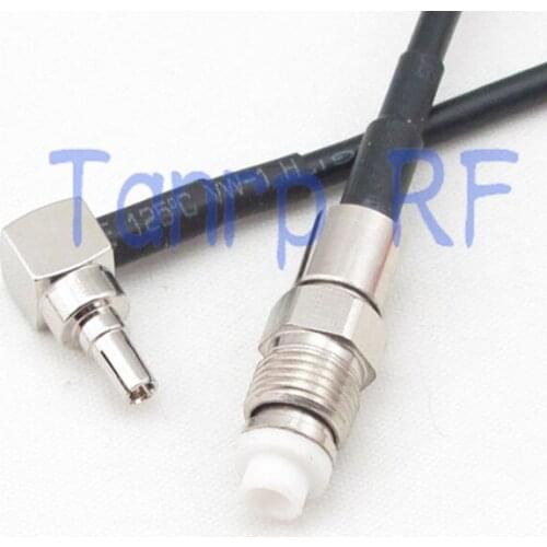 6in CRC9 male right angle to FME female jack RF connector adapter 15CM Pigtail coaxial jumper cable RG174 extension cord