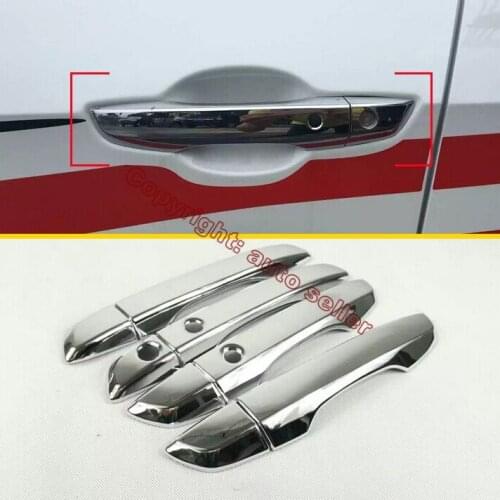 ABS Chrome Car Decoration Door Handle Cover Trim Molding With Smart Hole For Honda Civic 2016 2017