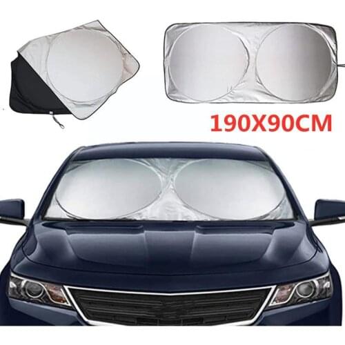 Car Sun Shade Cover UV Protection Shield Front Rear Cover Shade For Car Visor Sun Shade Sun Windshield Window Sunshade Car B9B7