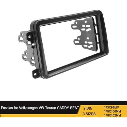 2 Din Car Radio Fascia Fascias Panel Frame CD DVD Dash Audio Interior for Volkswagen VW Touran Caddy SEAT Skoda Fabia Octavia
