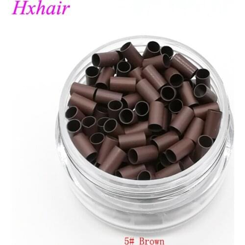 Freeshipping - 5000pcs 3.5mm Copper Tube Micro Rings / Links Beads / Black D-Brown Brown L-Brown Blonde