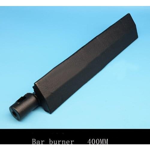 Side-fired bar cast iron burner for barbecue