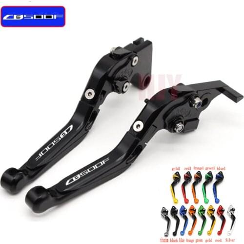 For HONDA CB500F CB 500F 2013 2014 2015 2016 Motorcycle Folding Extendable Brake Clutch Levers logo CB500F