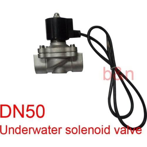 DN50 2'' 2A-50 stainless steel ss304 waterproof Underwater solenoid valve running spring / fountain valve AC220V,DC12V,DC24V