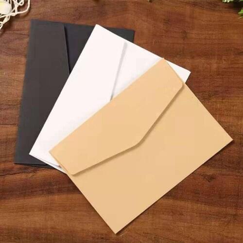 50/100PCS Classic Kraft Blank Black White Mini Paper Window Envelopes Wedding Invitation Envelope Gift Envelope