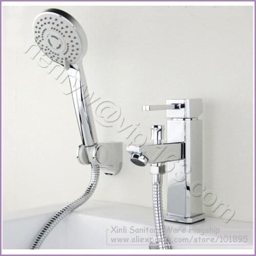 L16311 - Luxury Deck Mounted Chrome Color Hot & Cold Water Brass Washbasin Faucet