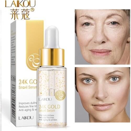 LAIKOU Snail Hyaluronic Acid Nourishing Anti-Aging Face Serum Whitening Moisturizing Brighten Tighten Face Skin Care 17ml