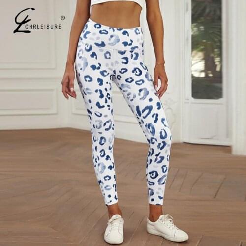 CHRLEISURE Fitness Women Leggings Summer Printed Cute Pattern Legging Slim Workout Leggings Ankle Length Pants Casual Clothing