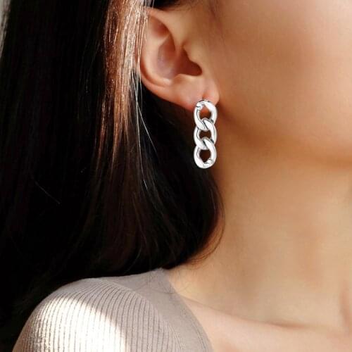 Fashion Long Chain Metal Earrings For Women Hanging Dangle Earrings 2021 Gold Geometric Drop Earings Brincos Statement Jewelry