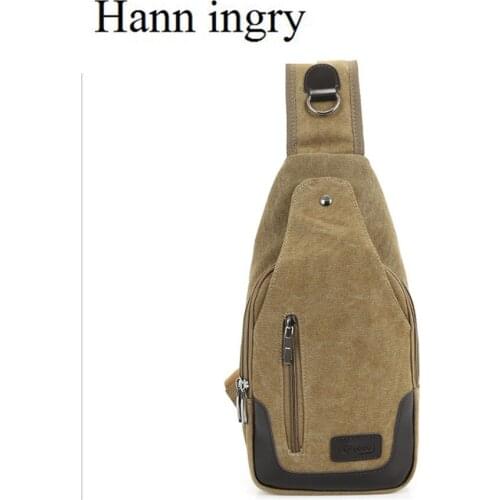HANN INGRY Neutral Fashion Canvas Shoulder Breastbag New Outdoor Sport Leisure Business Bag Multi-function Anti-theft Bag H285D