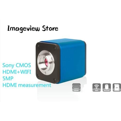5MP HDMI+WIF Microscope C-mount eyepiece Full HD camera XCAM1080PHB XP1080B with Sony IMX178 CMOS Sensor 1080P 30fps Imageview