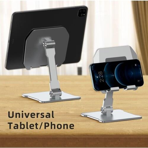 Portable Tablet Stands For iPad Pro Metal Foldable Adjustable Angle Desk Holder Tablet Phone Support For iPhone Samsung Xiaomi