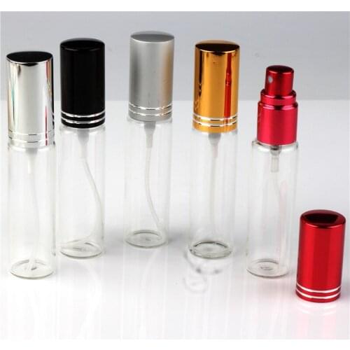 30 Pieces 5ml 10ML Mini Glass Empty Refillable Portable Dample Perfume Bottles Travel Spray Atomizer Parfum Bottle Container