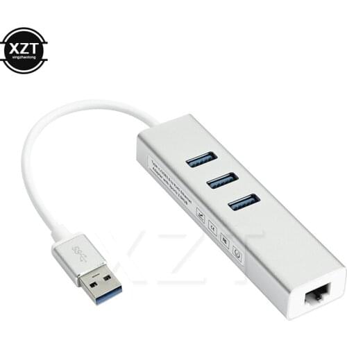 PC Laptop Ethernet RJ45 Lan Network Card With 3 Ports USB 3.0 HUB USB Splitter USB to Ethernet Adapter