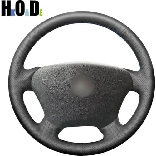 Hand-stitched Black Artificial Leather Car Steering Wheel Cover for Mercedes Benz W163 M-Class ML230 270 320 350 430 500 1997