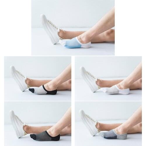 Unisex fashion mesh breathable sports socks non-slip invisible sweat-absorbent ankle socks summer sports mens socks