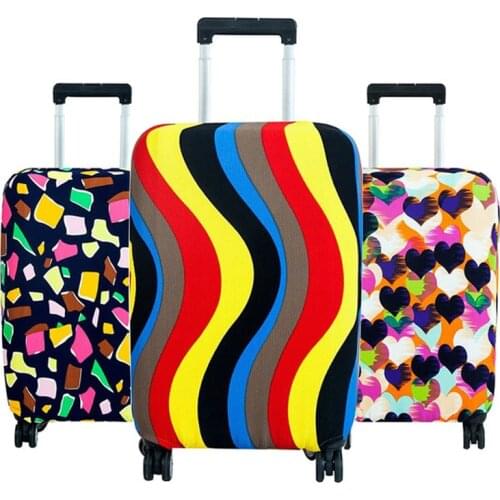Luggage Protective Cover Elastic fabric Dustproof Suitcase Cover For 18 to 30 Inches Trolley Protector Travel Accessories Z38