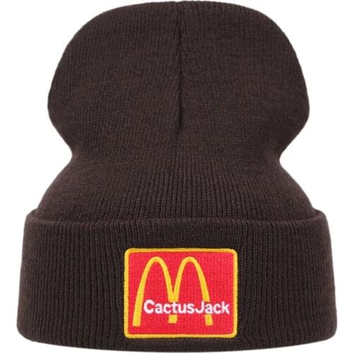 Travis Scott Cactus Jack I'M LOVIN IT Beanie Cotton M Embroidery Winter knitting Hat Skullies Coffee Ski Caps