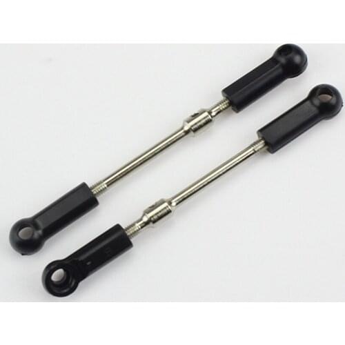 2 PCS Metal RC Car Steering Servo Linkages Pull Rod for Wltoys 104001 1/10 RC Car Truck Upgrade Parts