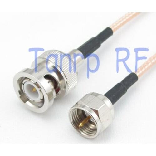 20inch BNC male plug to F male RF adapter connector 50CM Pigtail coaxial jumper cable RG316 extension cord