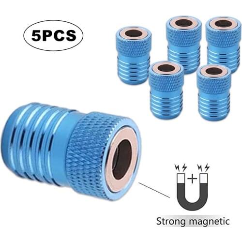 5PCS/Set Screwdriver Bit Magnetizer Ring dismountable for 1/4 Inch Hexagonal Screwdriver Head